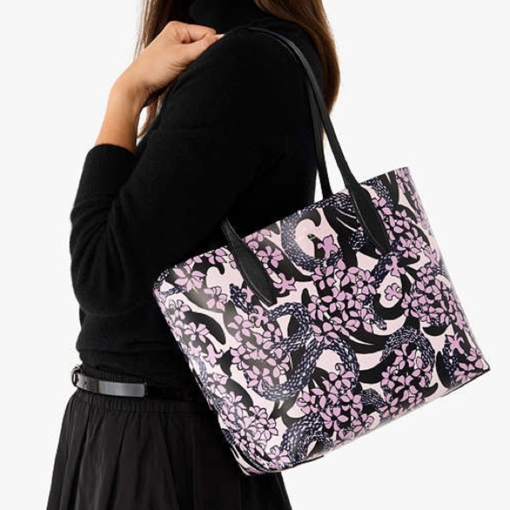 kate spade NWT! $358 MSRP Snake Garden Printed Reversible Tote - Picture 2 of 5